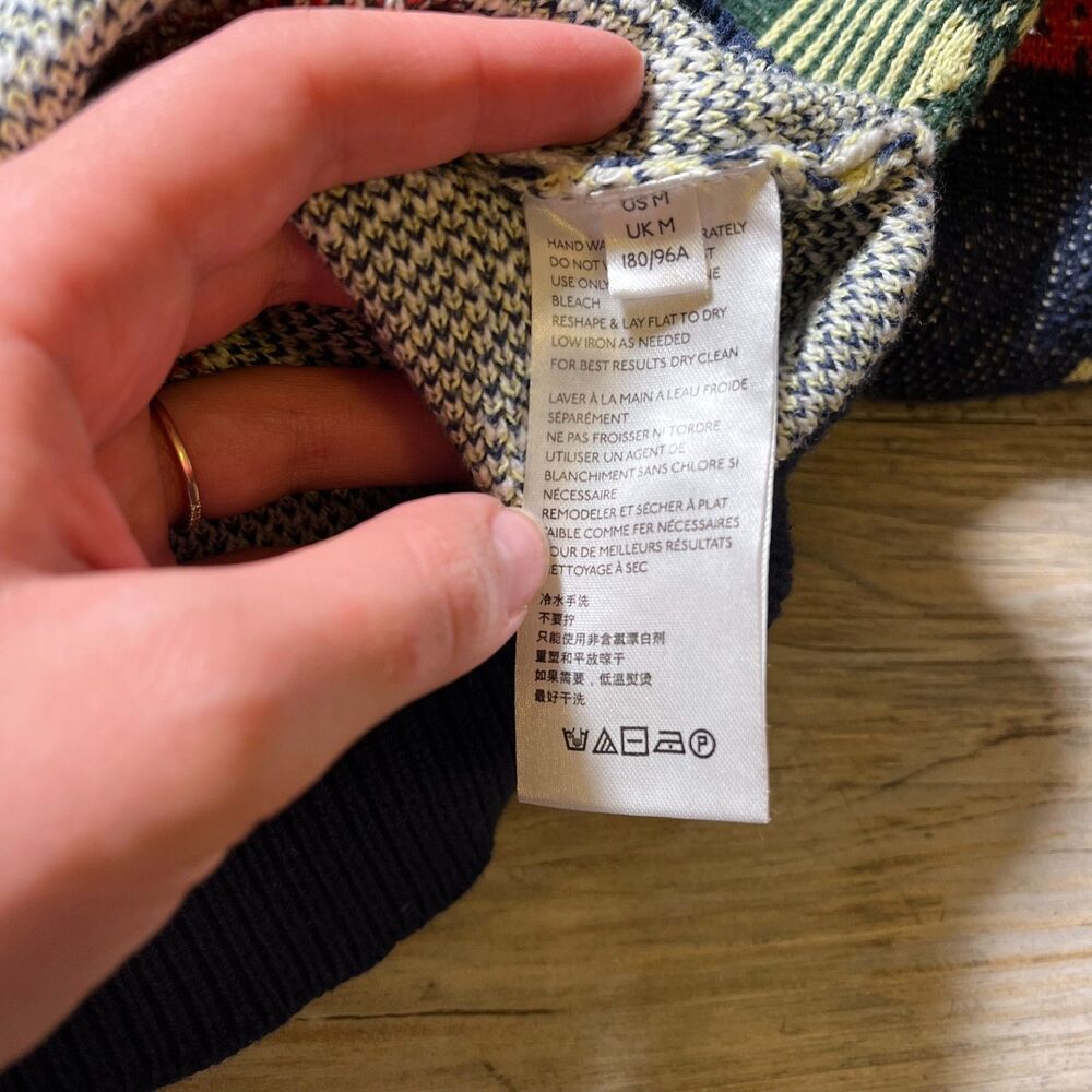 O'Hanlon Mills Sweater Men's Medium Knit Patchwork Urban Outfitters Multicolor - Picture 4 of 11